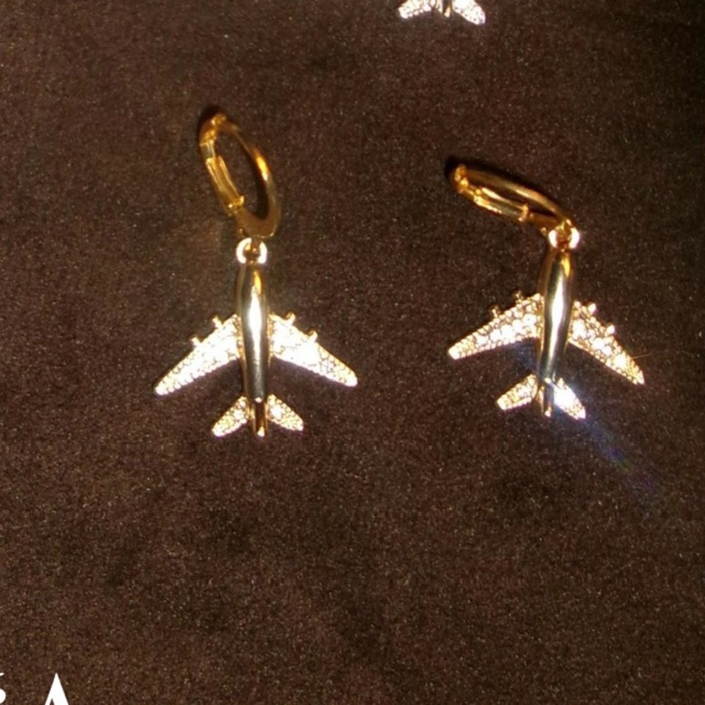 GOLD Plane Earrings